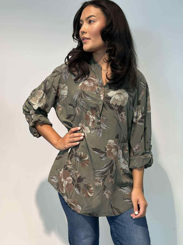 Thalia Skjortebluse Khaki Grønn