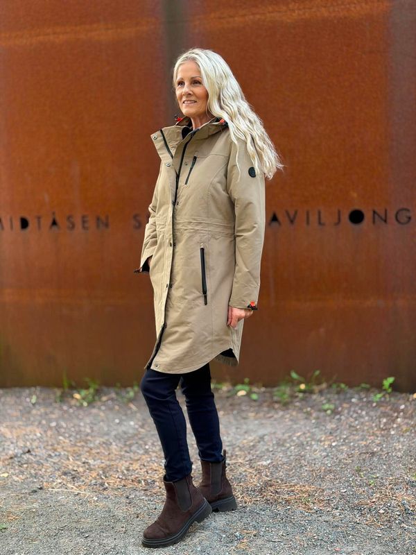 Alba Regnjakke Khaki