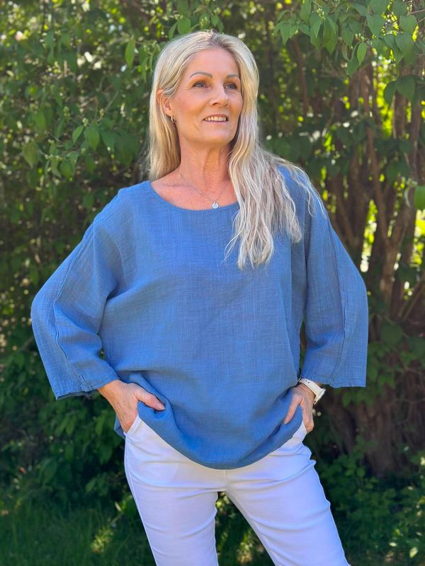 Linda Bluse Blå