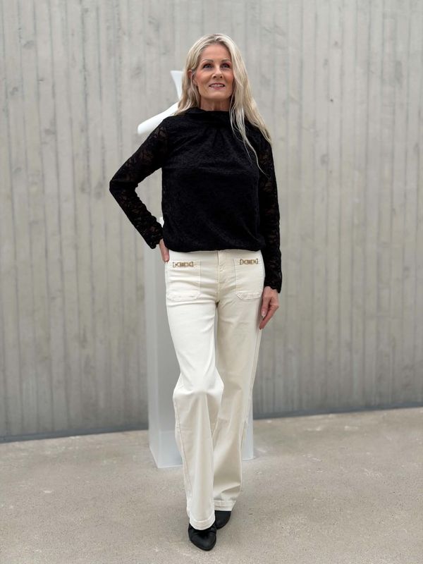 Pepper Jeans Pocket Bling Offwhite