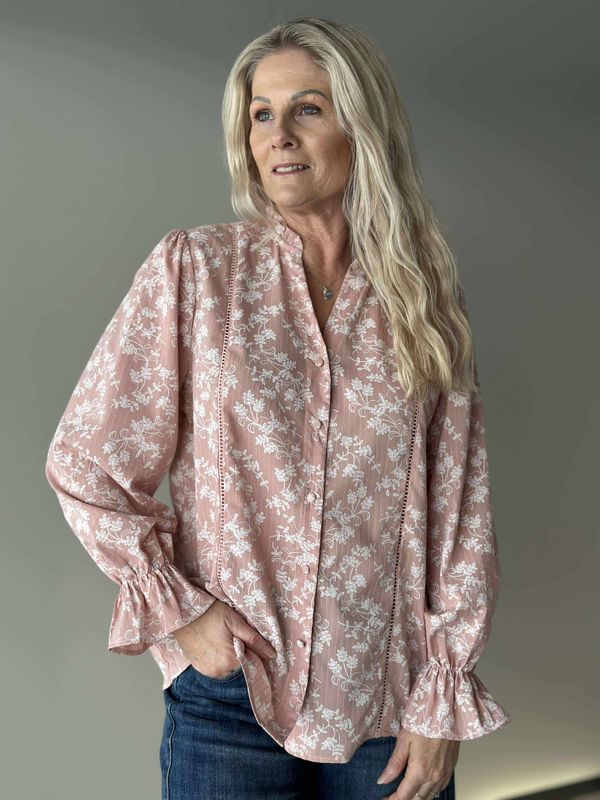 Carmen Bluse Rosa