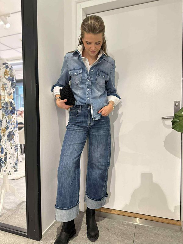 Denim Skjorte Medium Vask