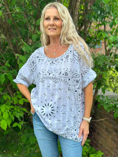 Hovedbilde Linda Print Bluse Hvit