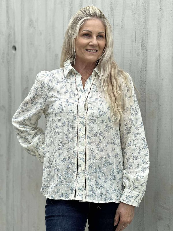 Larina Bluse Blå