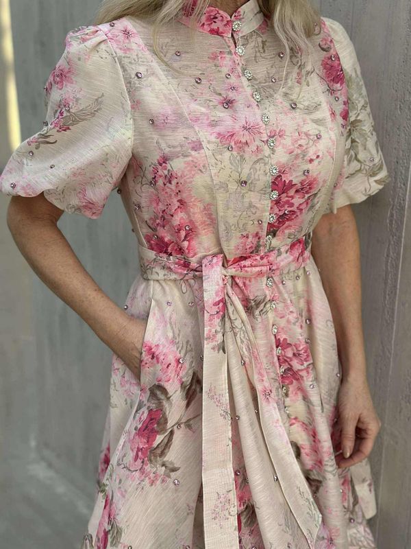 Valentina Kjole Kort Rosa