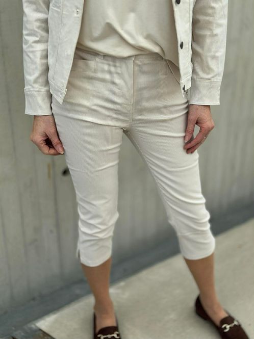 Hovedbilde Faustina Capribukse Striper Beige