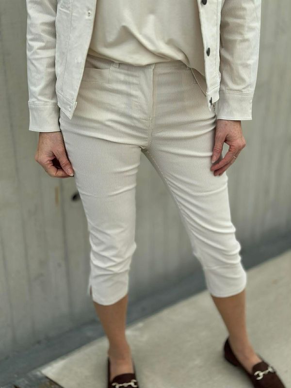 Faustina Capribukse Striper Beige