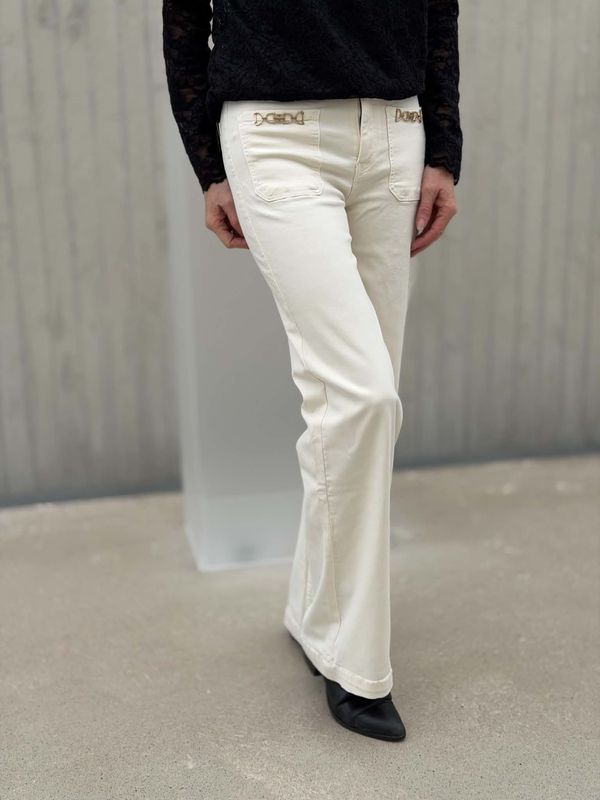 Pepper Jeans Pocket Bling Offwhite