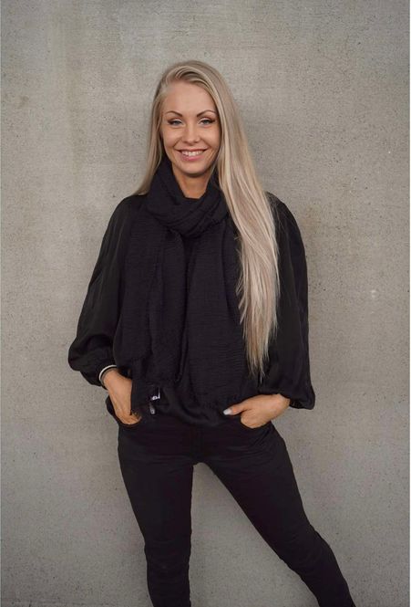 Hovedbilde Viskose Skjerf Sort