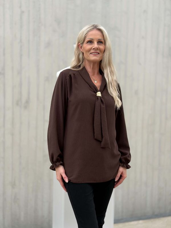 Alma Bluse Brun