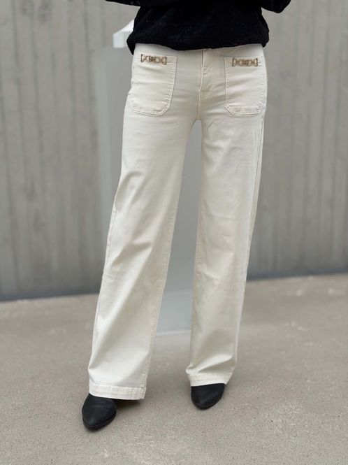 Hovedbilde Pepper Jeans Pocket Bling Offwhite