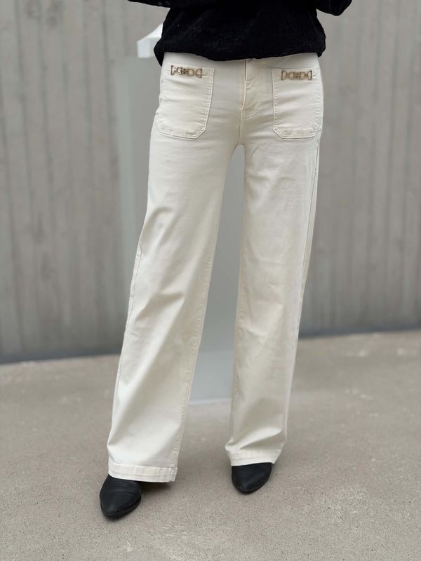 Pepper Jeans Pocket Bling Offwhite