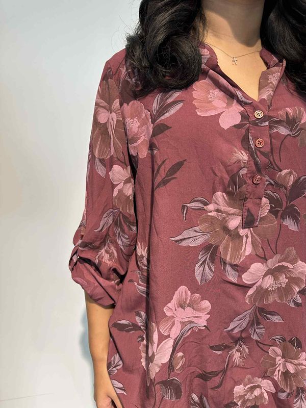 Thalia Skjortebluse Vinrød