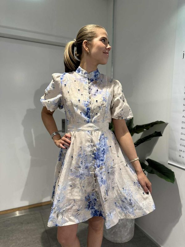 Valentina Kjole Kort Blå