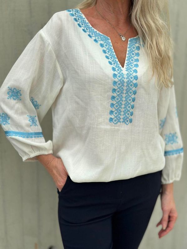 Linora Bluse Lys Blå