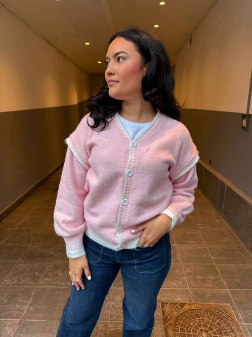 Hovedbilde Isabella Cardigan Lys Rosa